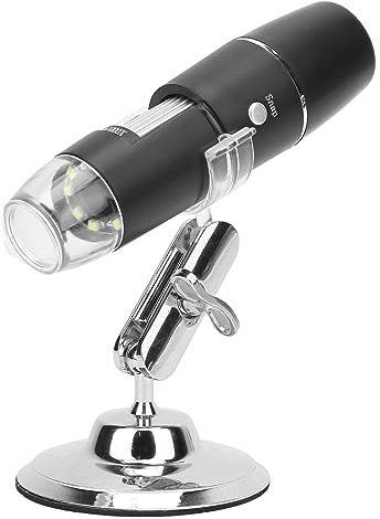 USB-mikroskop digital, 0X-1000X LED mobiltelefon mikroskop fickmikroskop med justerbart stativ WiFi-funktion kompatibel med iOS Android-surfplatta