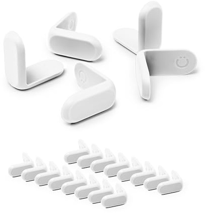 Ubbi Protectores de Esquinas, Protectores de Esquina de Muebles para bebés y niños pequeños, Fundas a Prueba de bebés, Seguridad para bebés, Blanco, Juego de 16 Piezas