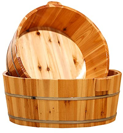 SJFJJKD Cubo de baño de Madera, bañera de Madera sólida, bañera de baño, tazón de baño? Bañera de pie de Madera sólida, Barril de baño de pies domésticos Friendship Years