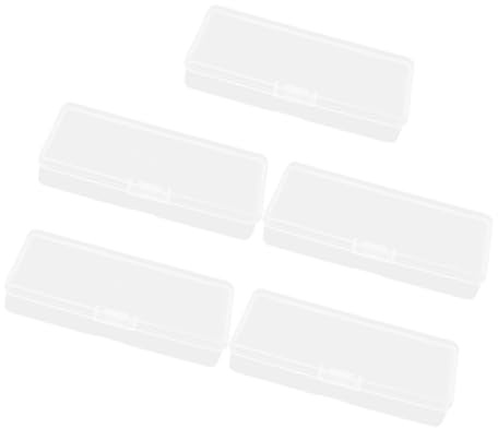 Veemoon 5pezzi Organizer Scatola di Plastica Trasparente Piccole Custodie Rettangolari per Forniture per Ufficio e Articoli per Pittura Scatola di Immagazzinaggio per Puzzle e Artigianato