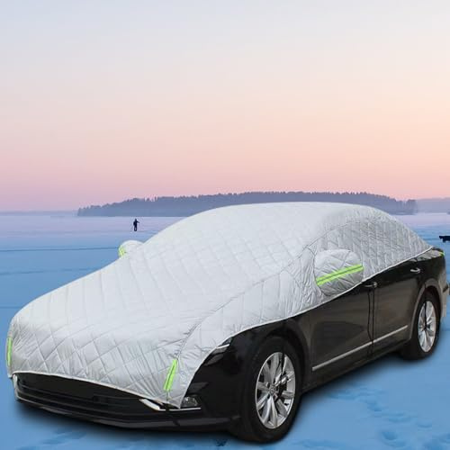 Kocusu Funda Coche Antigranizo, 210D Oxford Funda para Coche Exterior, Lona de Protección contra Granizo de Coche para SUV, 4 mm Espesada con Cuerda Resistente al Viento y Reflectante e Impermeable