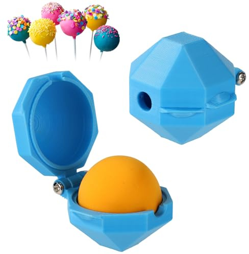 Sinbana 2uds Moldes Redondos para Cake Pops, Moldes Hornear Cake Pops Circulares de Plástico Premiumprácticos Accesorios Hornear para Cocina Casera Panadería y Pastelería (Azul)