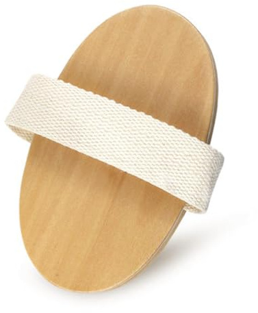 Vaguelly Cepillo Masaje Corporal de Madera Spa con Almohadilla para Seco Exfoliante Suave para Mujeres Estimula Circulación y Flujo Linfático