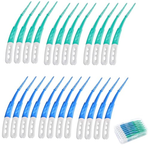 84 Pezzi Spazzolini Scovolini Silicone, Spazzolini Interdentali Silicone per Rimuovere Placca e Residui di Cibo, per Pulizia dei Denti