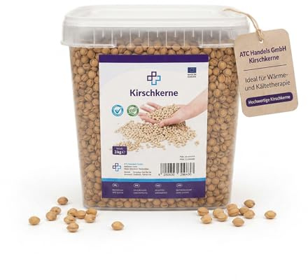 noccioli di ciliegia di ATC in diverse quantità e in pratico secchio. Ideale per cuscini termici, cuscini di semi di ciliegia puliti, noccioli di ciliegia terapeutici, pietre di ciliegia.