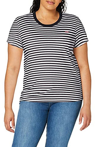 Levi's Damen Perfect Tee Raita Stripe Caviar XL