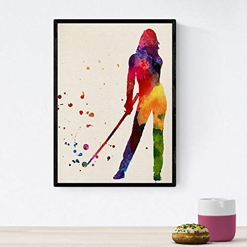 Nacnic Poster de Kill Bill. Láminas de Cine, películas, y actores. Posters de películas Antiguas con Estilo Acuarela. Tamaño A4 con Marco