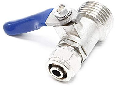 Naturewater Vanne à bille 10 mm avec Raccord- vissé Type Type Jaco 20mm (1/2) Filetage mâle