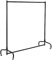 Vivo Technologies 6ft Heavy Duty Metal Clothes Rail Garment Rail Clothe Hanging Rail with Wheels Black Single Clothing Rail No Tools Required