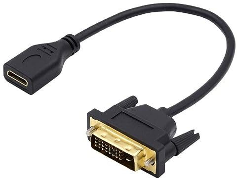 chenyang Mini HDMI auf DVI Kabel Mini HDMI 1.4 Buchse zu DVI 24+1 Stecker Adapter Kabel für Computer HDTV Grafikkarte UHD