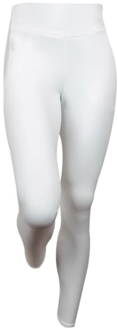 e EQUITYUM, Leggings da Equitazione Maris Donna, Alta qualità, Materiali Elastici e Resistenti, Full Grip, Confortevoli e Efficienti, Design Italiano (XL, Bianco)