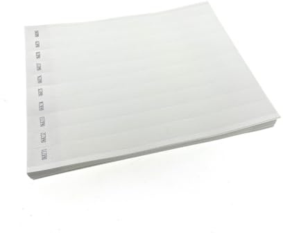 CombiCraft 1000 Pulseras festivales - medidas 248x19mm - aptas para impresora láser - tira adhesiva fuerte - para control de acceso, verificación de edad e identificación