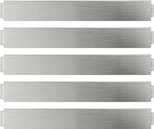 GARDEBRUK® Bordure de Jardin métal 5m 100x14cm galvanisé Gants Bordure Parterre Plate-Bande délimitation Herbe Gazon métallique Argent