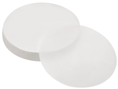 uxcell 200 piezas de papel pergamino redondo de 3-1/2 pulgadas, papel pergamino redondo antiadherente para hornear pasteles pequeños, separar carne congelada, horno tostador, color blanco