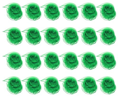 PATIKIL Lot de 24 foulards de jonglage carrés pour la danse, 61 x 61 cm pour jouer de la musique, activités de jonglage, habillage de jonglage, vert gazon