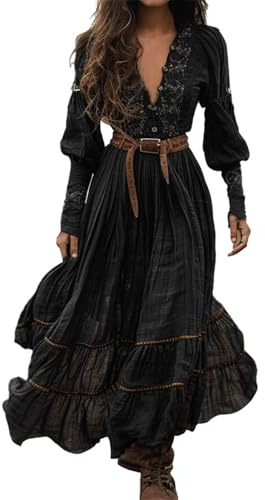 Luadnysin Jupe Taille Elastique Robe Femme Mi Longue Ete Boheme Fluide Leopard Short Volant Gitane Chic Jupes Femmes D Été Salopette Hippie Africaine Hiver a Paillette Noire Fond De