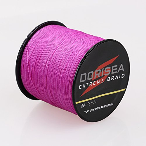 dorisea Extreme Braid 100% PE Pink Geflochtene Angelschnur 109yards-2187yards 6 – Reißfestigkeit Test Angeln Draht Angeln String Incredible Superline Zero Stretch, rose, 1000m/1093Yards 15lb/0.18mm