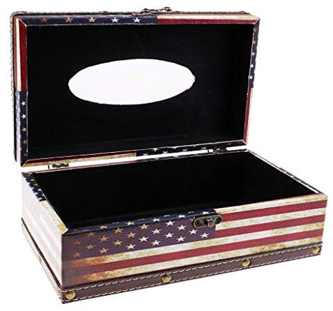 Backbayia retrò Contenitore per fazzoletti in Legno distributore di Asciugamano di Carta #1