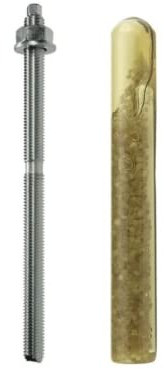 BATIFIX Set 10 Stück Verbundanker Patrone + Ankerstange M16 x 190 - verzinkt I Styrolfrei Option 1 I Schwerlast-Anker I Schwerlast-dübel I Gewinde | Mörtelpatrone