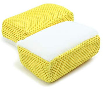 Autofiber [Scrub Ninja Scrubbing Block - 2 Pack (5”x3”x2”) for Leather, Plastic, Vinyl and Upholstery Cleaning