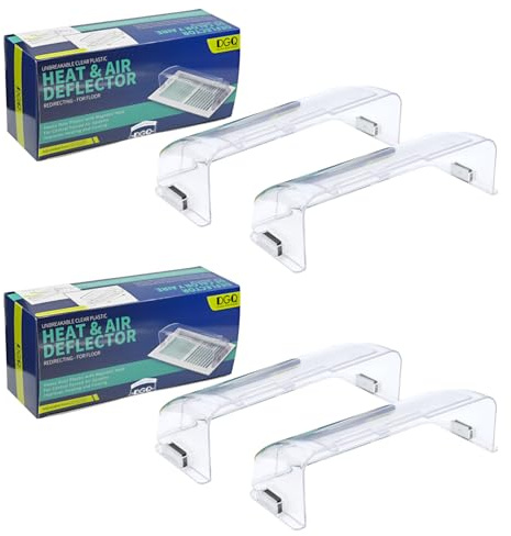 DGQ Unbreakable Air Deflector 8 to 12 Adjustable Heat and Air Vent Deflector Magnetic for Floor Registers, Also Work for Vents, Sidewall, and Ceiling Registers, Pack of 4