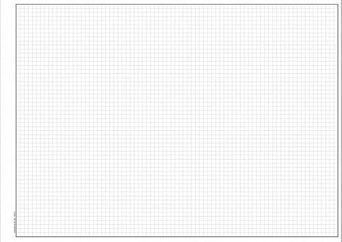 Zeichenkarton A3 KARIERT mit Rand - TZ Arbeitsblätter - 50 Blatt - technisches Zeichenpapier 150 g/m² - radierfest