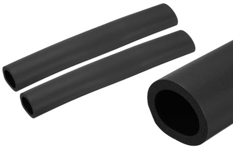 QUARKZMAN 2Pcs Tubes d'Isolation de Tuyaux de 10 Pouces (26 mm) de Diamètre Intérieur Et 36 mm de Diamètre Extérieur pour Poignée de Support, Noir