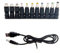 JZK Universelles 5,5 x 2,1 mm DC-USB-Kabel mit 11 verschiedenen DC-Netzadapter-Aufsätzen, DC-auf-USB-Adapter, DC-Stecker-Set, kompatibel mit Laptop, Ladegerät, Router, LED-Geräten