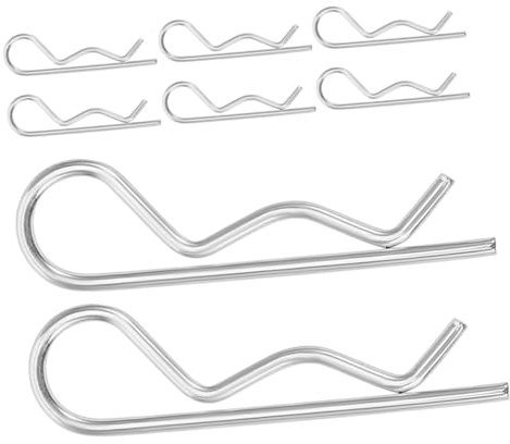 Alipis Lot De 8 Goupilles Fendues en Acier Inoxydable en Forme De R, Fixations Mécaniques, Goupilles De Verrouillage De Connexion Sécurisée, Goupilles D'attelage pour Applications