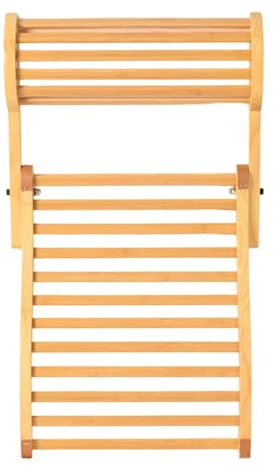 Fzaqwen Sauna Rückenlehne Aus Holz, Faltbar, Verstellbare Winkel, Nackenstütze