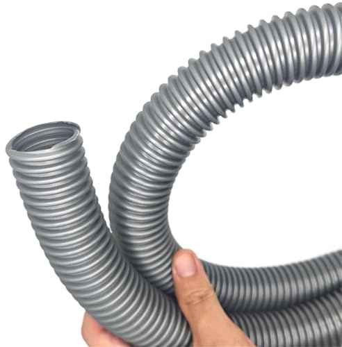 Leluo Fuelles, pajitas, manguera interior de 28 mm, manguera exterior de 34 mm, manguera de aspiradora, manguera de aspiradora, tubo blando, piezas de repuesto Flexibilidad(Gray,2 meter)