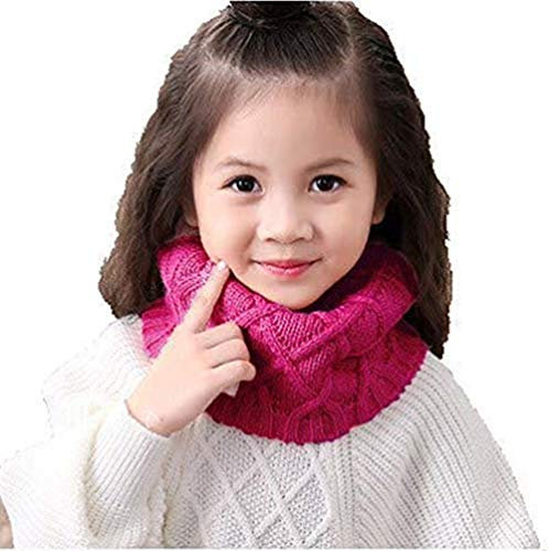 LONTG Winter Schal Kinder Strickschal Dicke Weiche Schlauchschal Wolle Rundschal Einfarbige Halstücher Warme Kinderschal Junge Mädchen Loop Schal Outdoor Sport Wandern Scarf Halswärmer als Geschenk