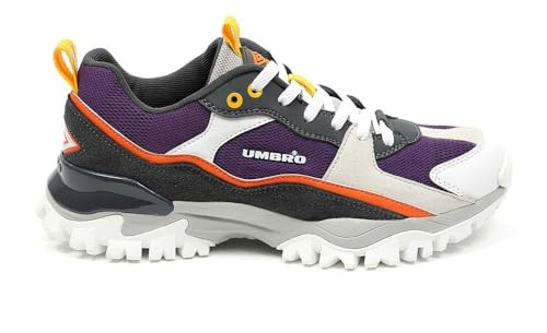 Umbro 45293U-JFD Uomo Scarpe da Ginnastica, Bianco/Viola, 44.5 EU