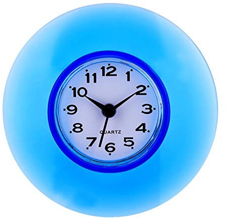 Nikou Orologio Impermeabile, Mini Grazioso Bagno Camera dei Bambini Strumento Perfetto per Il Bagno, la Cucina, Il Soggiorno, la Camera da Letto(Blu)