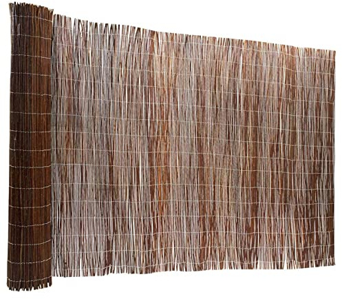 Karat Recinzione in salice – Tappeto in salice – Frangivento naturale – recinzioni decorative – naturale – naturale naturale – naturale – 100 x 500 cm