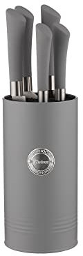Typhoon Living 6 Piece Knife Grey Knife Set with Knife Block