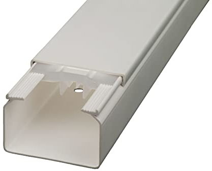 RS PRO Installationskanal nach VDE Weiß, 90 mm x 60mm Kunststoff, Länge 2m, Packung a 3 Stück