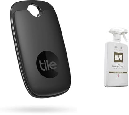 Tile Pro (2022) Bluetooth Item Finder, 1 Pack, 120m finding range, works with Alexa & Autoglym Rapid Ceramic Spray Ultra Hydrophobic, 500ml - Tropical Scented Ceramic Coating Car Spray