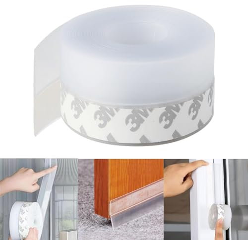 MHwan Draft Excluder for Doors, Lengthened and Widened 10Mx35MM, Window Seal Strip, Weatherproof, Dustproof, Insect-Proof, Soundproof, Self-Adhesive Strong Draught Excluder Tape