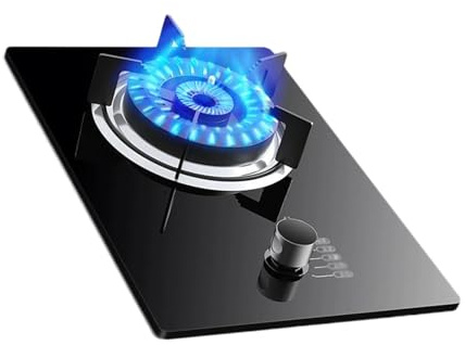 Cuisinière À Gaz À Brûleur Unique, Cuisinière En Verre Trempé 5,2 KW, Cuisinière De Conversion NG/GPL, Double Usage Intégré De Bureau, Avec Protection Contre L'extinction(LPG)