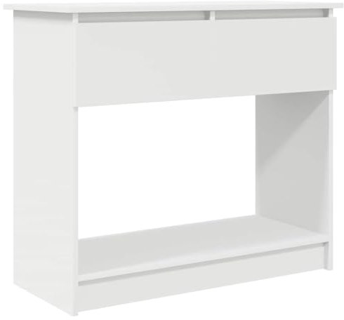 vidaXL console table with drawers, white engineered wood, modern style - living room/hallway, 85.5x38.5x74.5 cm