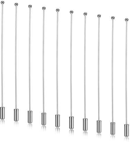 Lot de 10 broches en métal pour chapeau de sécurité - Épingles longues avec bouchon - Accessoires de bricolage pour homme et femme