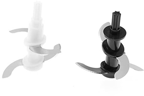 DONFAMDS Lames De Hachoir à Viande En Acier Inoxydable 2 Pièces Noir Et Blanc Orientées Sens Antihoraire Et Horaire Pour Coupe Rapide Accessoires Cuisine Domestique