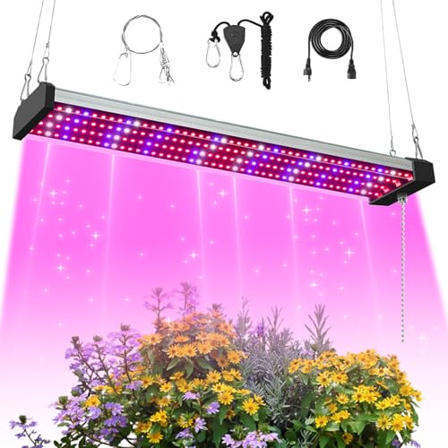 BTTO Lampe Horticole LED Spectre Complet pour Plantes d’intérieur, 40W Connectable Lampe de Croissance avec Interrupteur à Chaîne, Lampes pour Plante Interieur pour Floraison Semis Succulentes