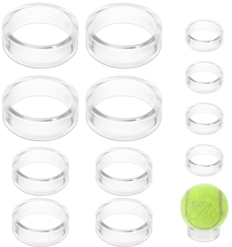 Hpmjz 18 Pcs Plastic Sphere Stands Round Baseball Stands Clear Acrylic Single Egg Display Rings Small Medium Large Easel Stand Holder for Deco Eggs Crystal Balls Golf Softball Tennis Spheres Marbles