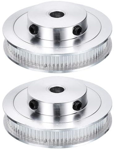 QUARKZMAN 2 Stück GT-2 Riemenscheibe Synchronrad 80 Zähne 8mm Bohrung Passend Für 6mm Breiter Riemen Aluminiumlegierung Zahnriemenscheibe Für 3D Drucker CNC Maschine