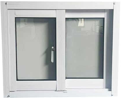 Repuesto de ventana corredera resistente al viento e insonorizada para casas y cobertizos, diseño fácil de deslizar, ideal para baños, garajes, sótanos, gallineros (80 x 100 cm)