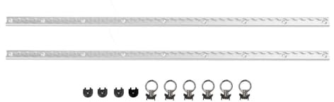 de sujeción de Carga con riel en L de Aluminio de 100 cm, riel de Amarre en L con Accesorios de Perno Redondo para Camiones, remolques, autocaravanas y Plataformas.