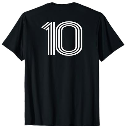 Maglietta Numero 10 da Baseball con Stampa Posteriore Maglietta