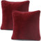CelinaTex 2er Set Kissenbezug 80x80 cm Doppelpack Coral Fleece Kissenhülle, Kopfkissenbezug Kissen Überzug Comfortable Bordeaux 5001354